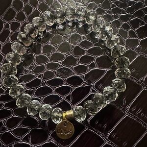 Eramish Clear Beaded Bracelet with Black Accents